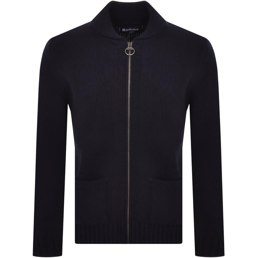 Barbour Felton Full Zip Knit Jumper Navy | Mainline Menswear