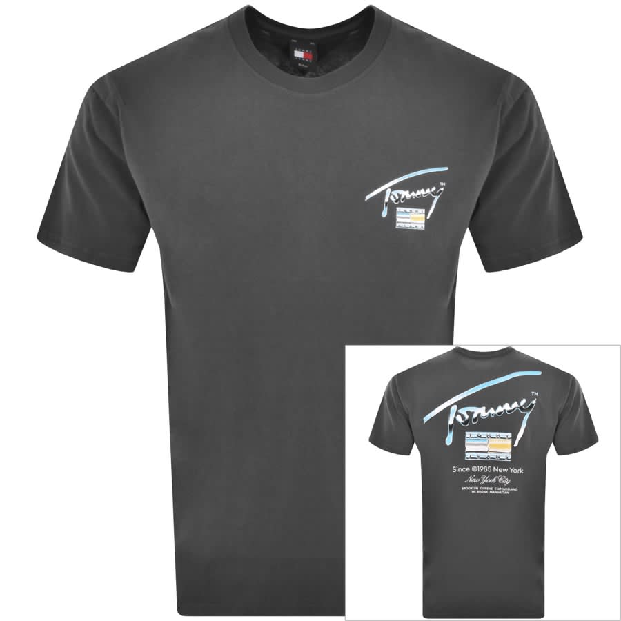 Tommy jeans metallic logo t shirt sales