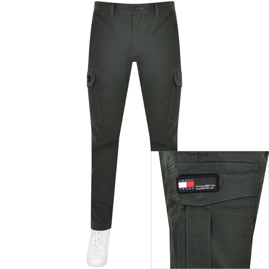 Tommy Jeans Austin Cargo Trousers Grey | Mainline Menswear