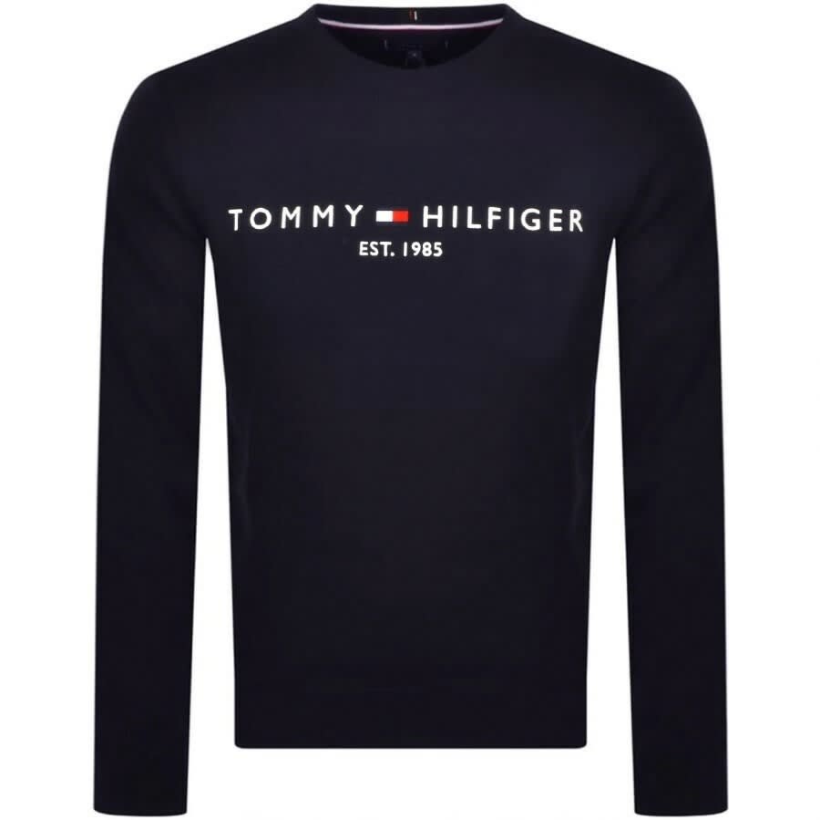 Tommy Hilfiger Logo Sweatshirt Navy | Mainline Menswear
