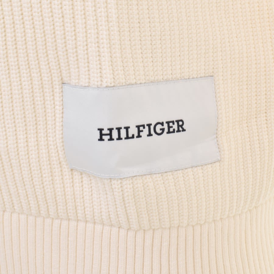 Cream tommy hilfiger jumper 2025