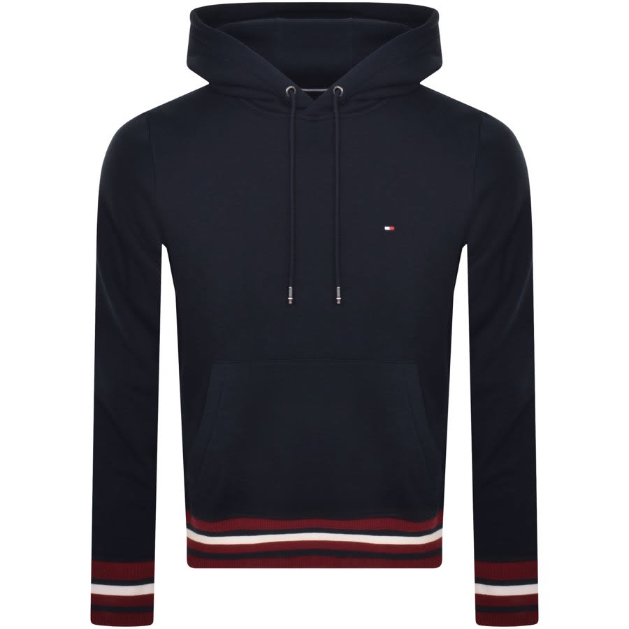 Tommy Hilfiger Logo Tipped Hoodie Navy Mainline Menswear Canada
