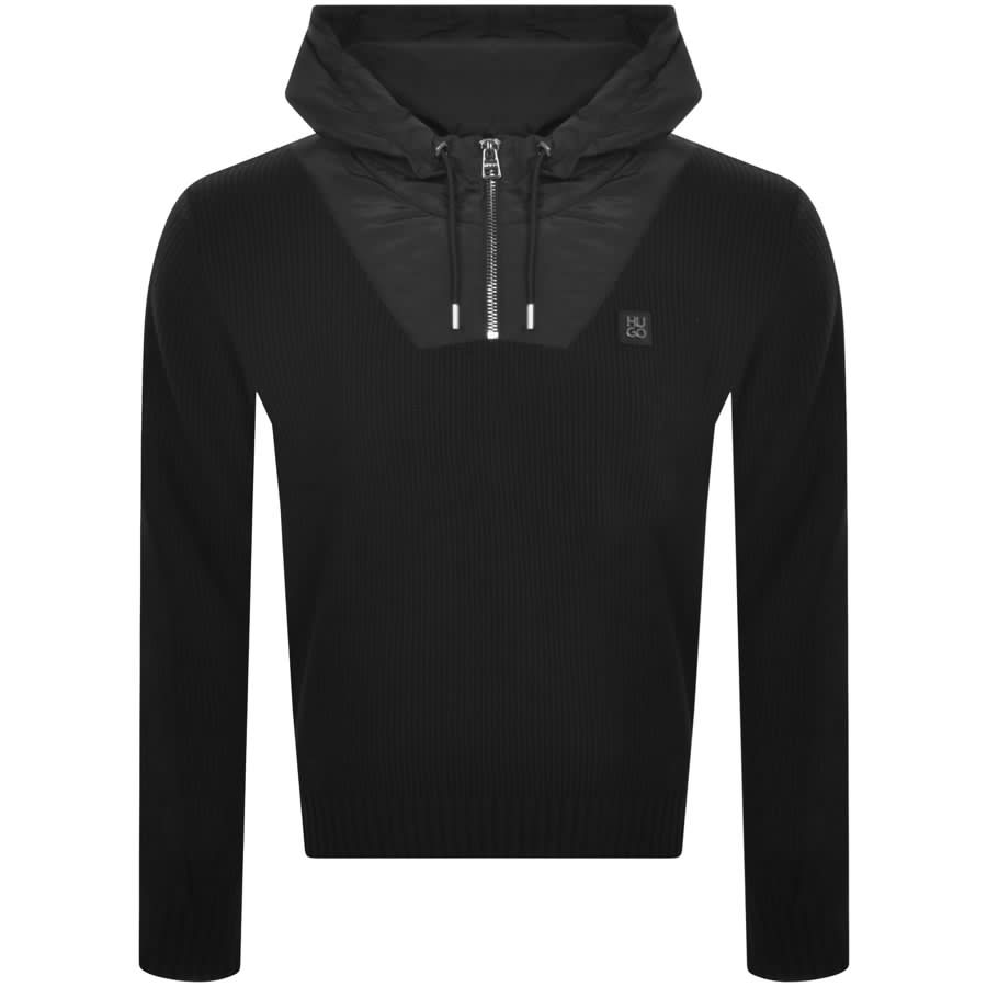 Black jumper with hood deals