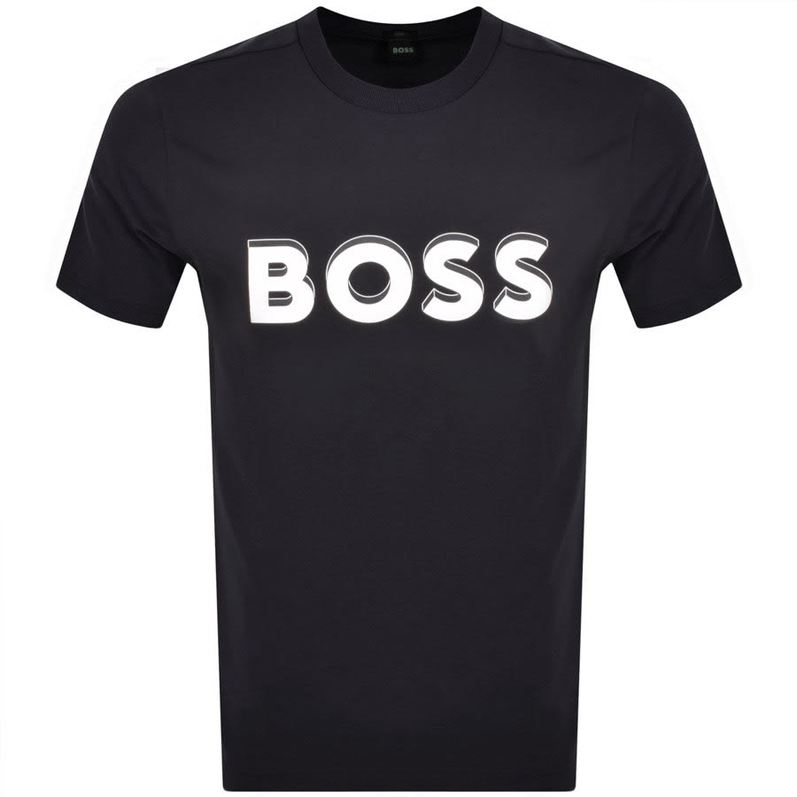 Navy boss t shirt sale