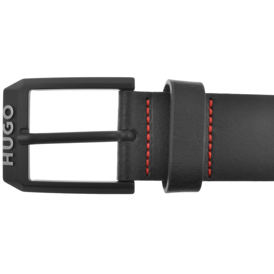 Hugo gionio leather top belt in black