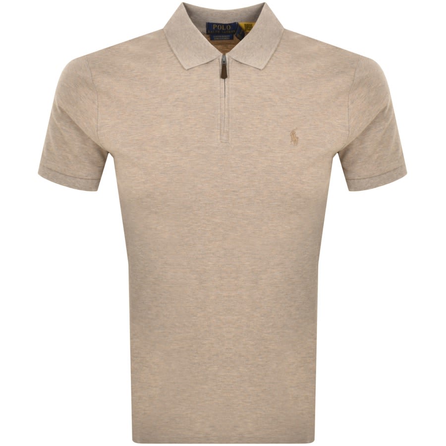 Ralph Lauren Slim Fit Polo T Shirt Beige | Mainline Menswear