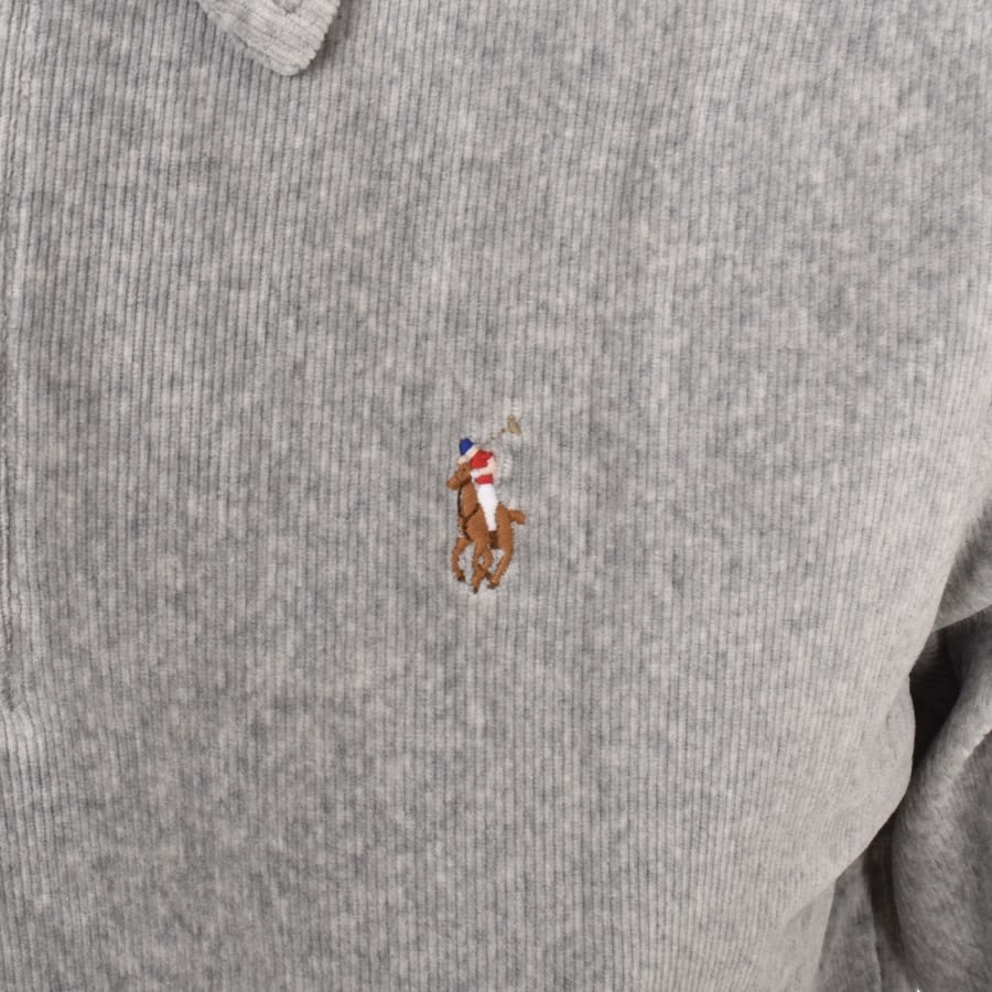 Ralph lauren half zip sweatshirt grey clearance