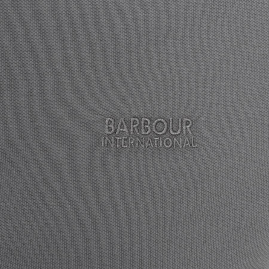 Barbour International Heath Long Sleeve Polo Grey Mainline Menswear