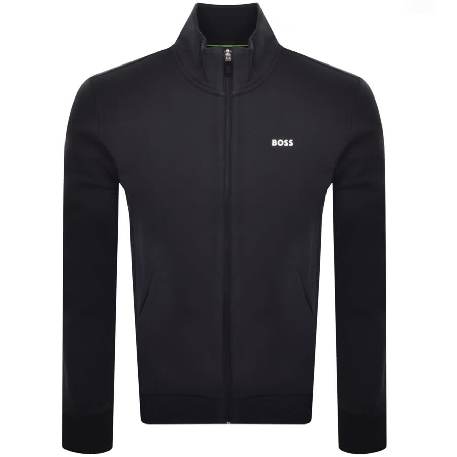 BOSS Ever X Full Zip Knit Jumper Navy
