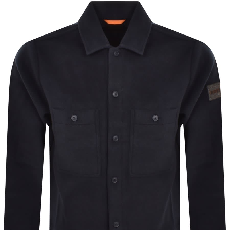 BOSS Locky 1 Overshirt Jacket Navy Mainline Menswear United States
