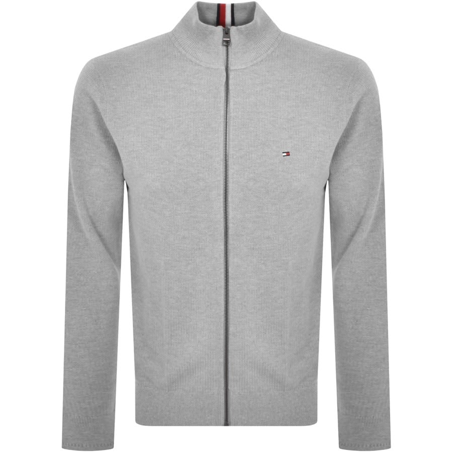 Tommy Hilfiger Chain Ridge Full Zip Jumper Grey | Mainline Menswear