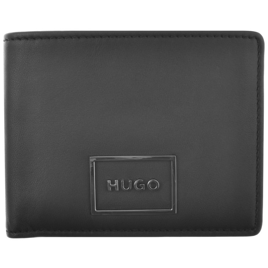 BOSS Ray Faux Leather Trifold Wallet, Black at John Lewis & Partners