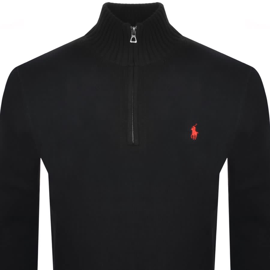 Ralph lauren half online zip jumper black