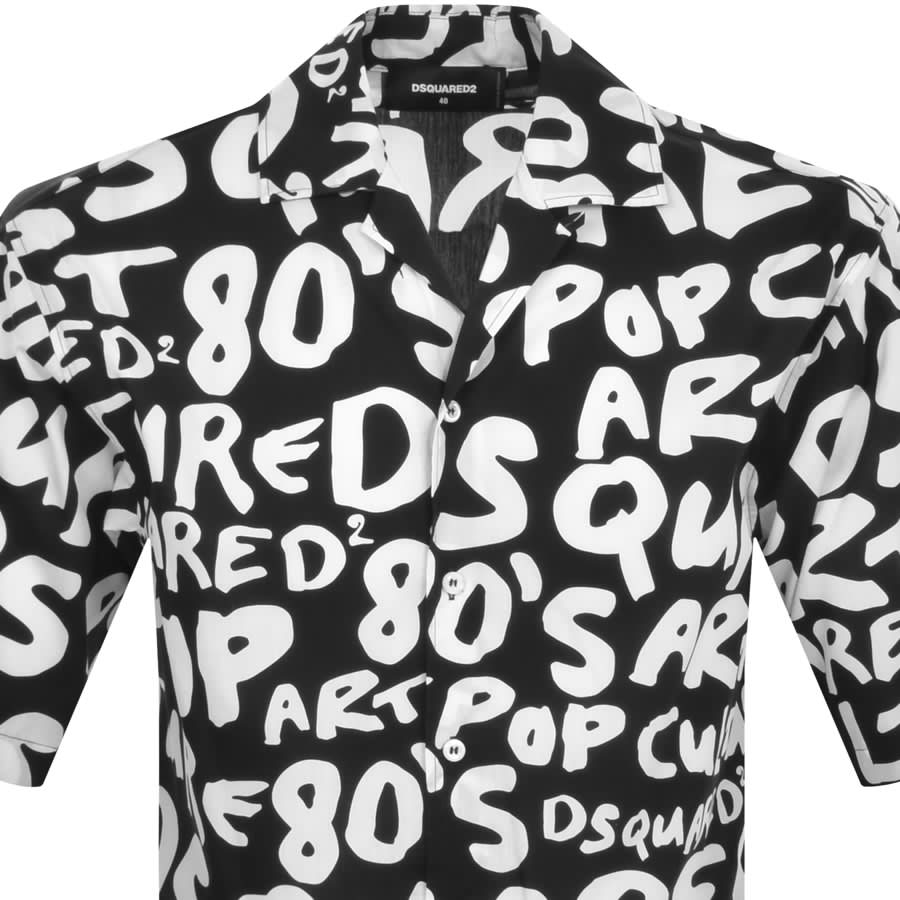 DSQUARED2 Pop 80 Bowling Shirt Black Mainline Menswear