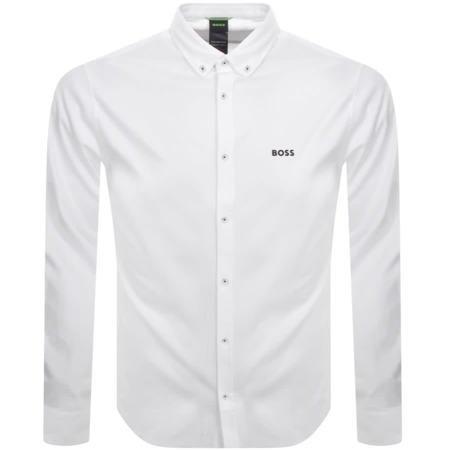 BOSS Motion L Long Sleeved Shirt White | Mainline Menswear