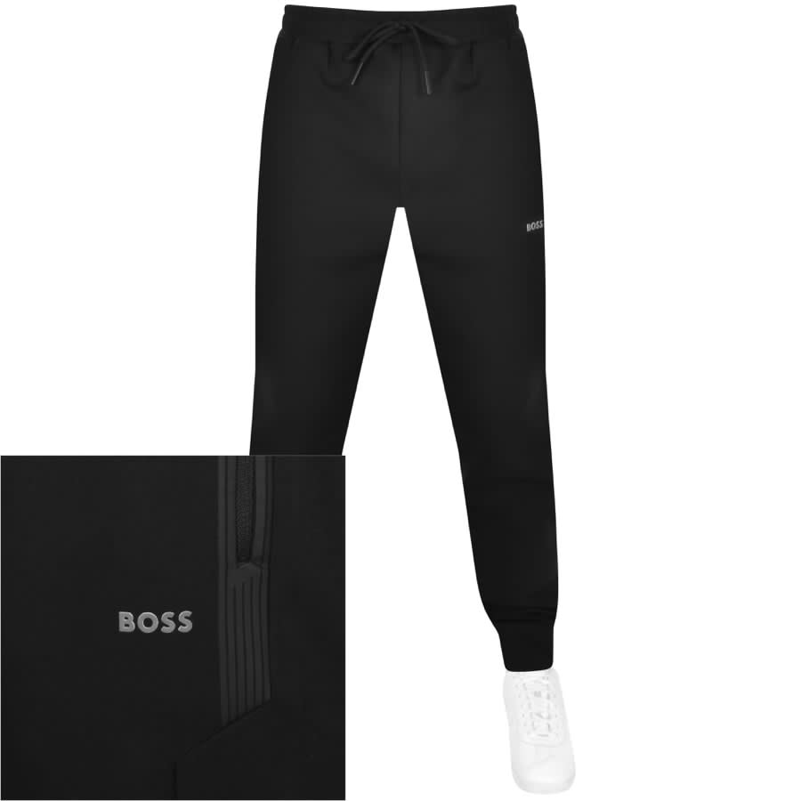 BOSS Hadiko Jogging Bottoms Black Mainline Menswear