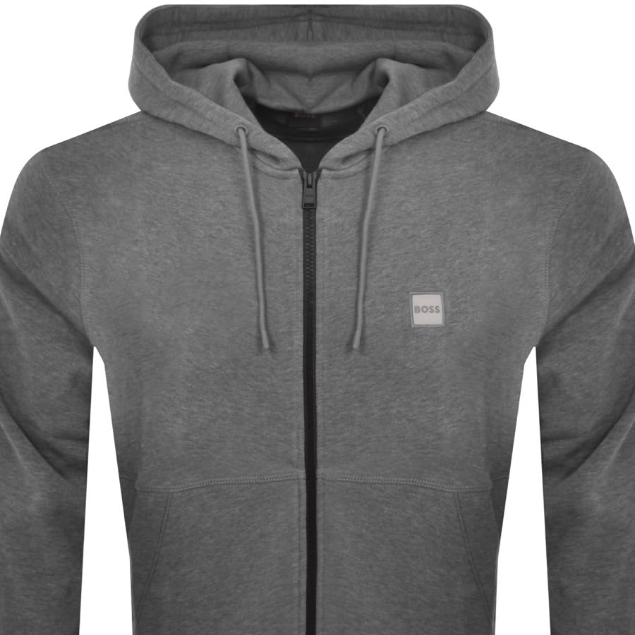 Boss hugo boss discount full zip hoodie grey