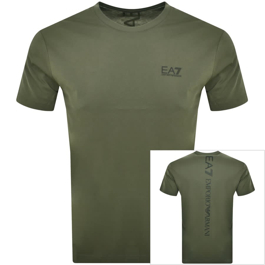 EA7 Emporio Armani Logo T Shirt Green