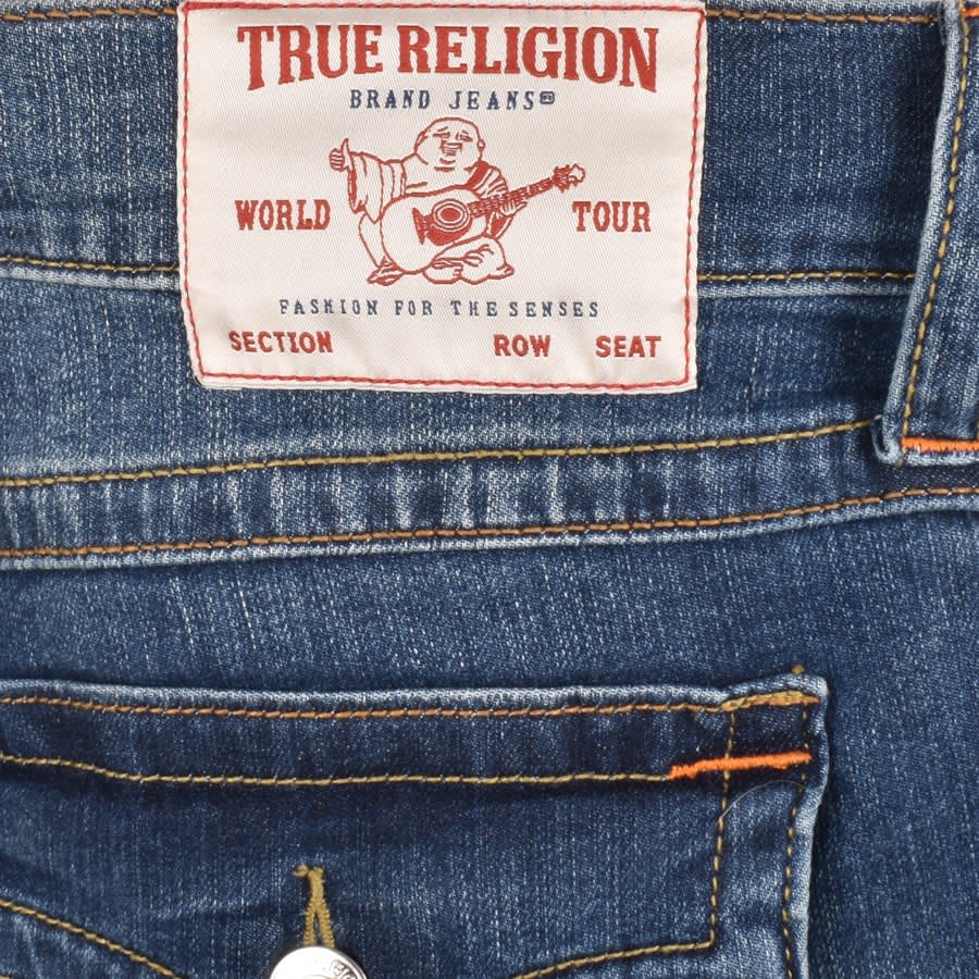 True Religion Ricky Flap Mid Wash Jeans Blue Mainline Menswear