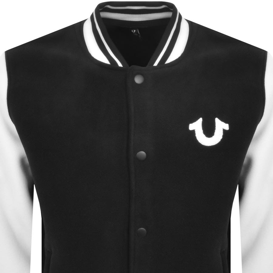 True Religion Bonded Varsity Jacket Black