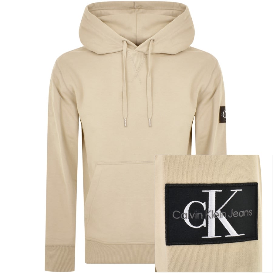 Calvin klein hoodie best sale beige