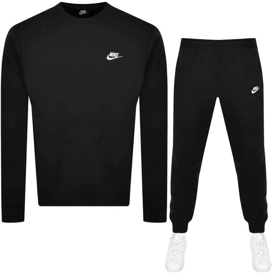 Nike Crew Neck Club Tracksuit Black | Mainline Menswear