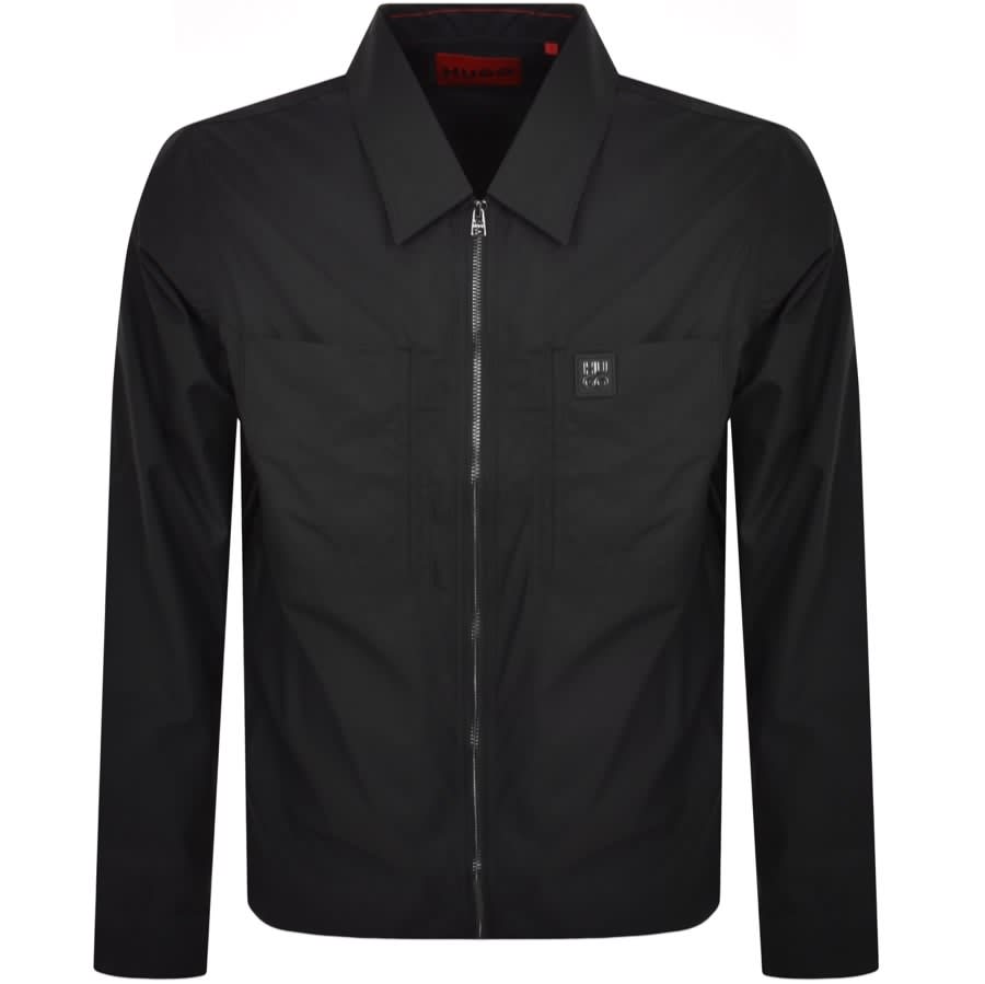 HUGO Evalo Overshirt Jacket Black | Mainline Menswear
