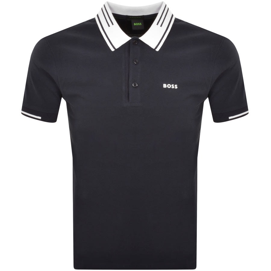 BOSS Peos 1 Polo T Shirt Navy | Mainline Menswear