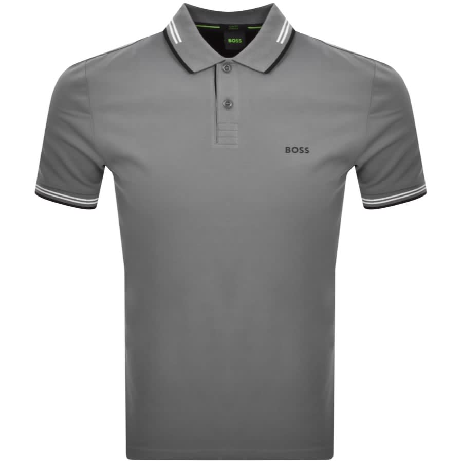 BOSS Paul Polo T Shirt Grey | Mainline Menswear