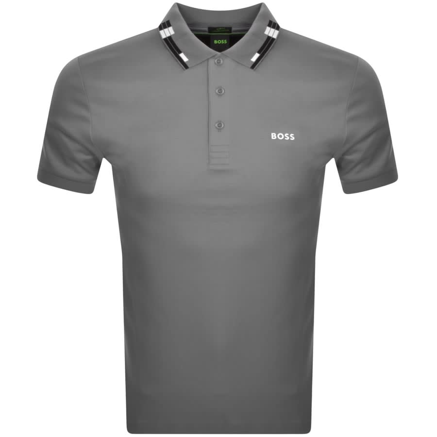 BOSS Paule Polo T Shirt Grey | Mainline Menswear