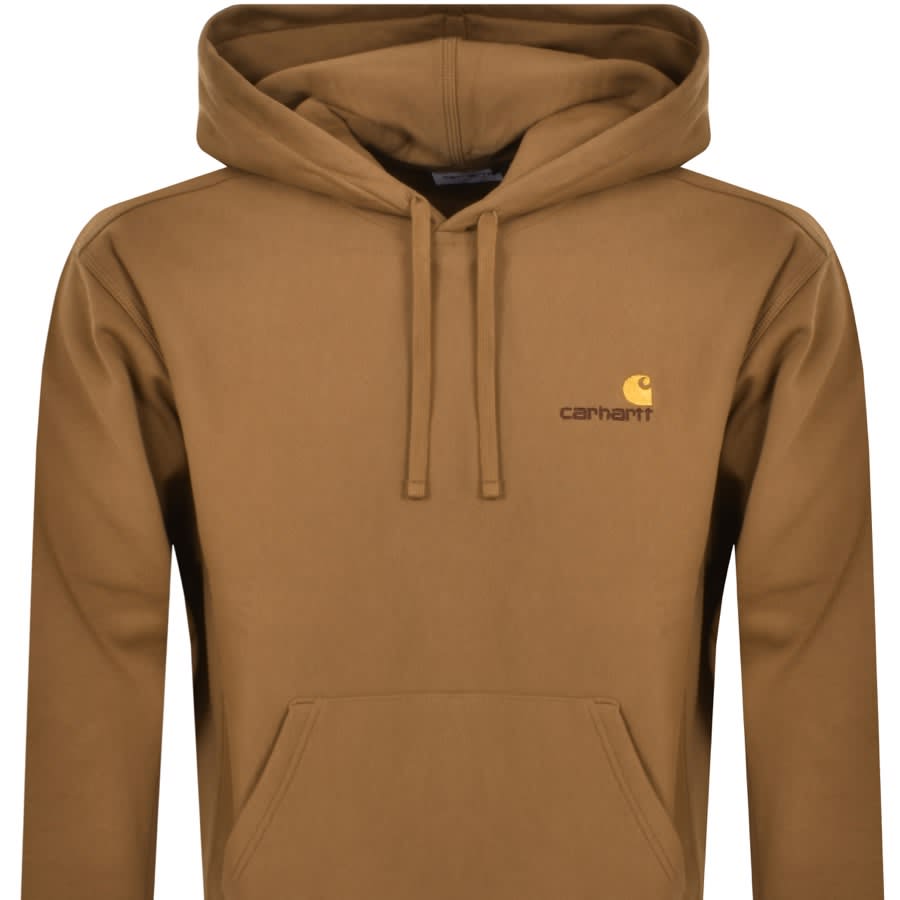 Carhartt WIP Logo Hoodie Brown Mainline Menswear Ireland
