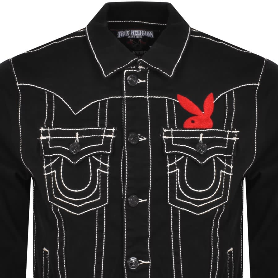 True Religion X Playboy Denim Jacket Black Mainline Menswear