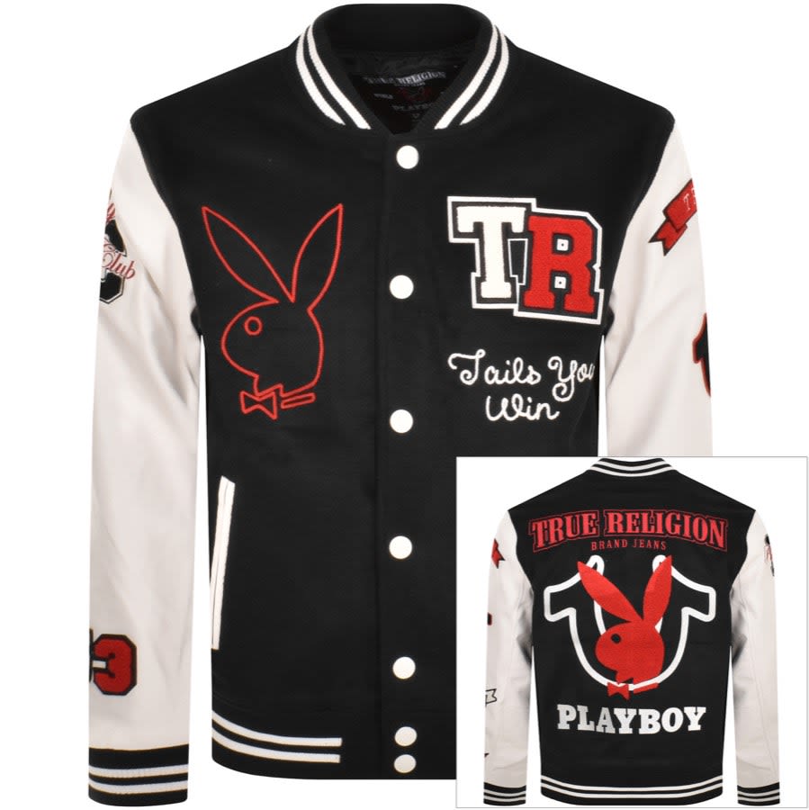 True Religion X Playboy Varsity Jacket Black Mainline Menswear