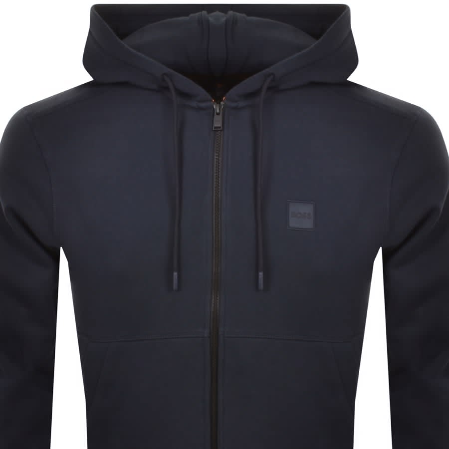 BOSS Zetalky Full Zip Hoodie Navy