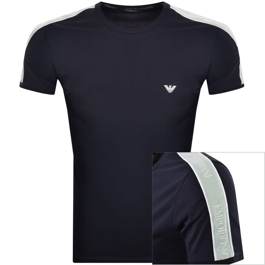 Emporio Armani Bodywear Bodywear Small Chest Logo Lounge T-Shirt - Navy