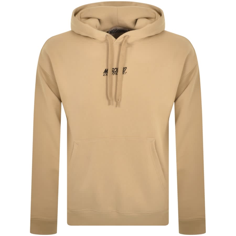 Moschino Logo Hoodie Beige