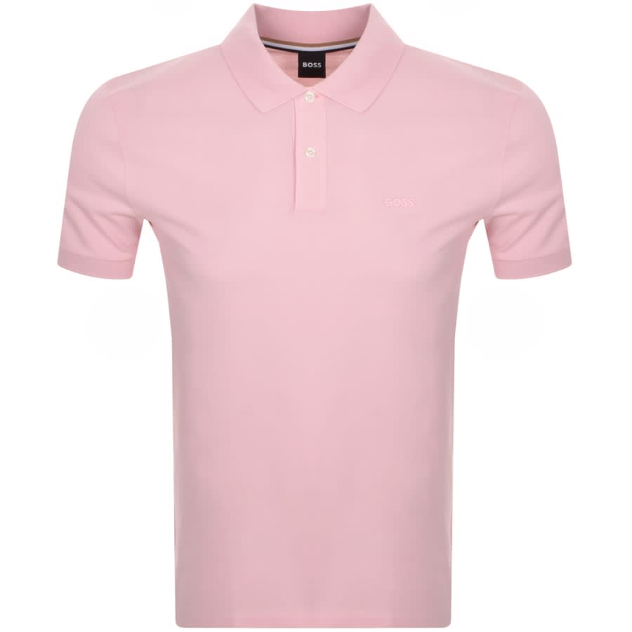 BOSS Pallas Polo T Shirt Pink | Mainline Menswear