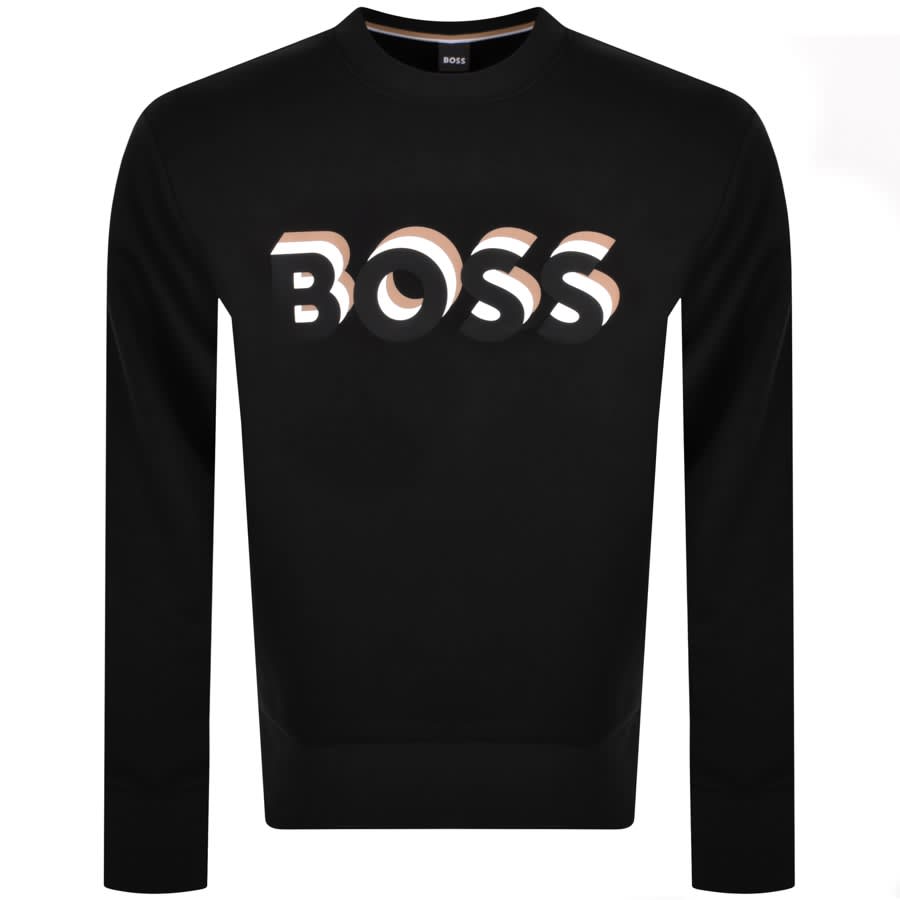 Boss split logo sweatshirt outlet