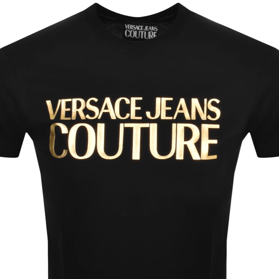 Versace Jeans Couture Foil Logo T Shirt Black | Mainline Menswear