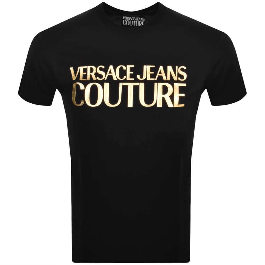 Versace Jeans Couture Foil Logo T Shirt Black | Mainline Menswear