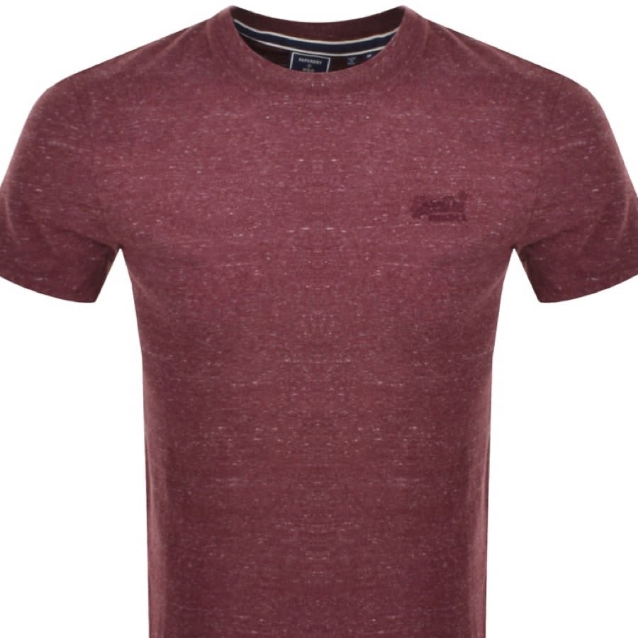Superdry Short Sleeved T Shirt Burgundy Mainline Menswear United