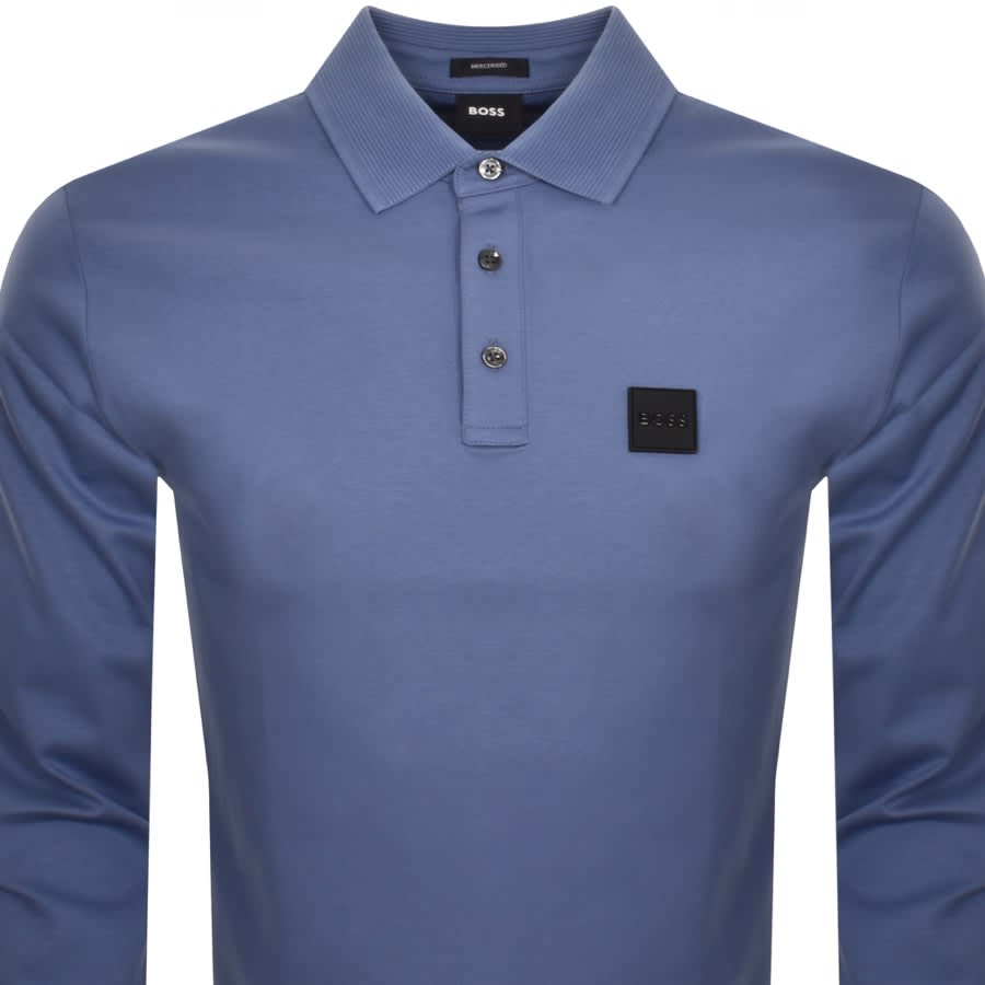 Mens boss long sleeve polo clearance