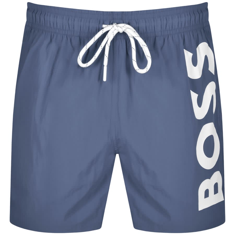BOSS Octopus Swim Shorts Blue Mainline Menswear