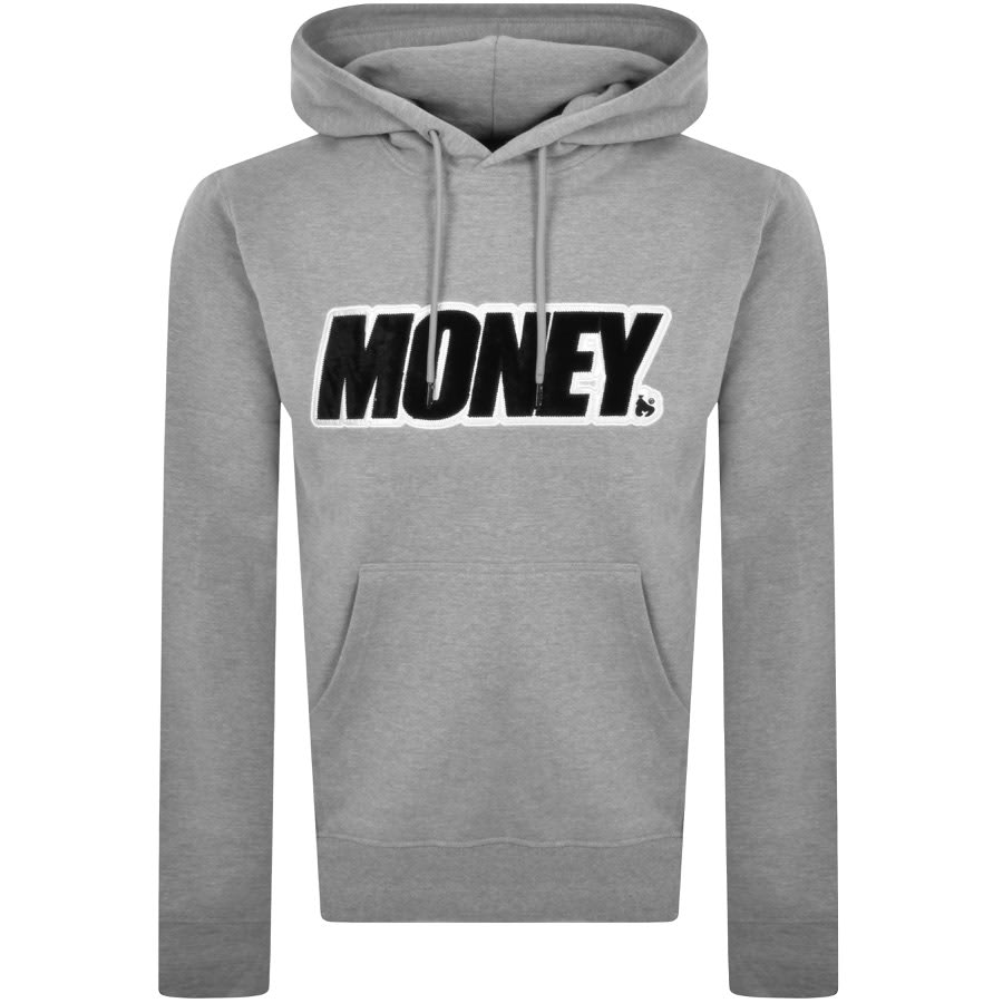 Money Velour Applique Hoodie Grey Mainline Menswear Australia