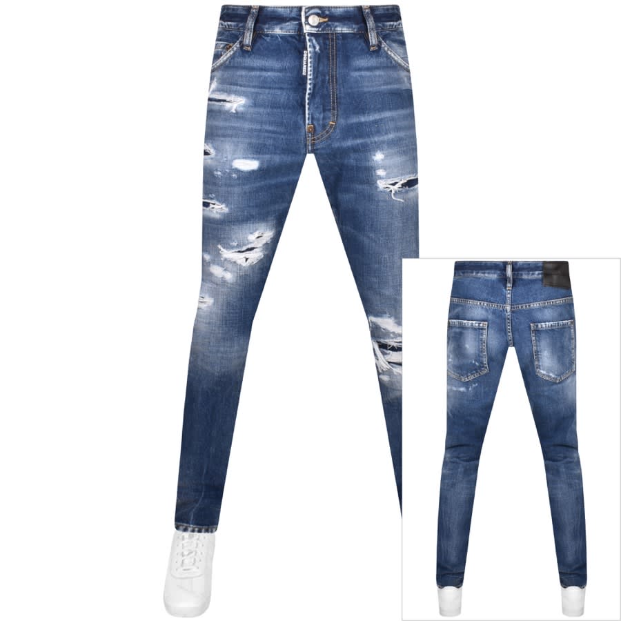 Mens designer ripped jeans uk clearance