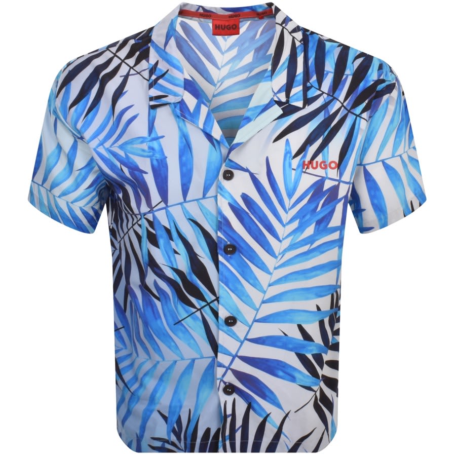 HUGO Beachwear Shirt Blue Mainline Menswear