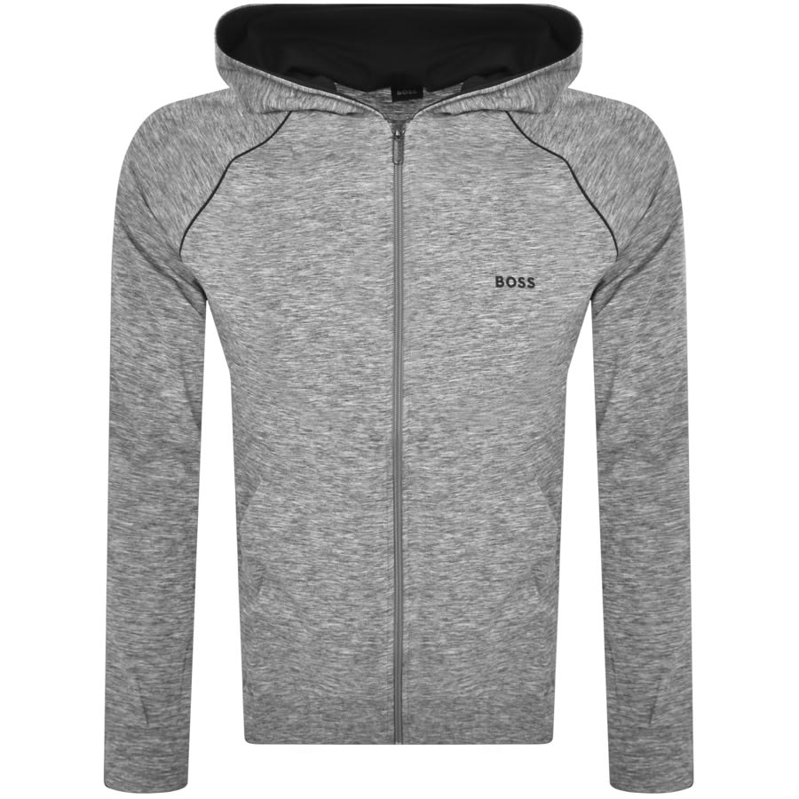 Hooded Full Front Zipper Grey Mix 95% Cotton