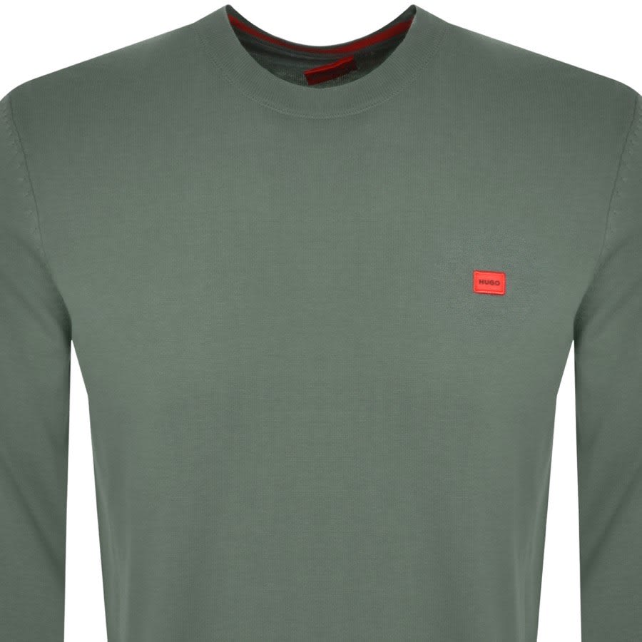 HUGO San Cassius Knit Jumper Green Mainline Menswear United States