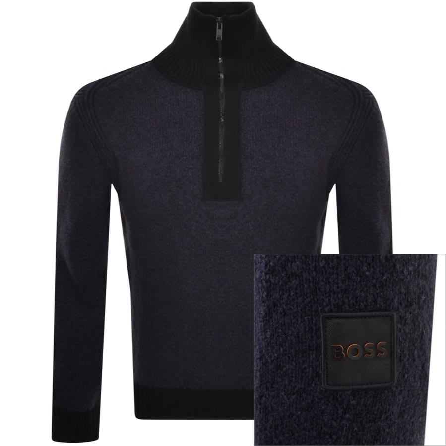 Boss navy jumper sales