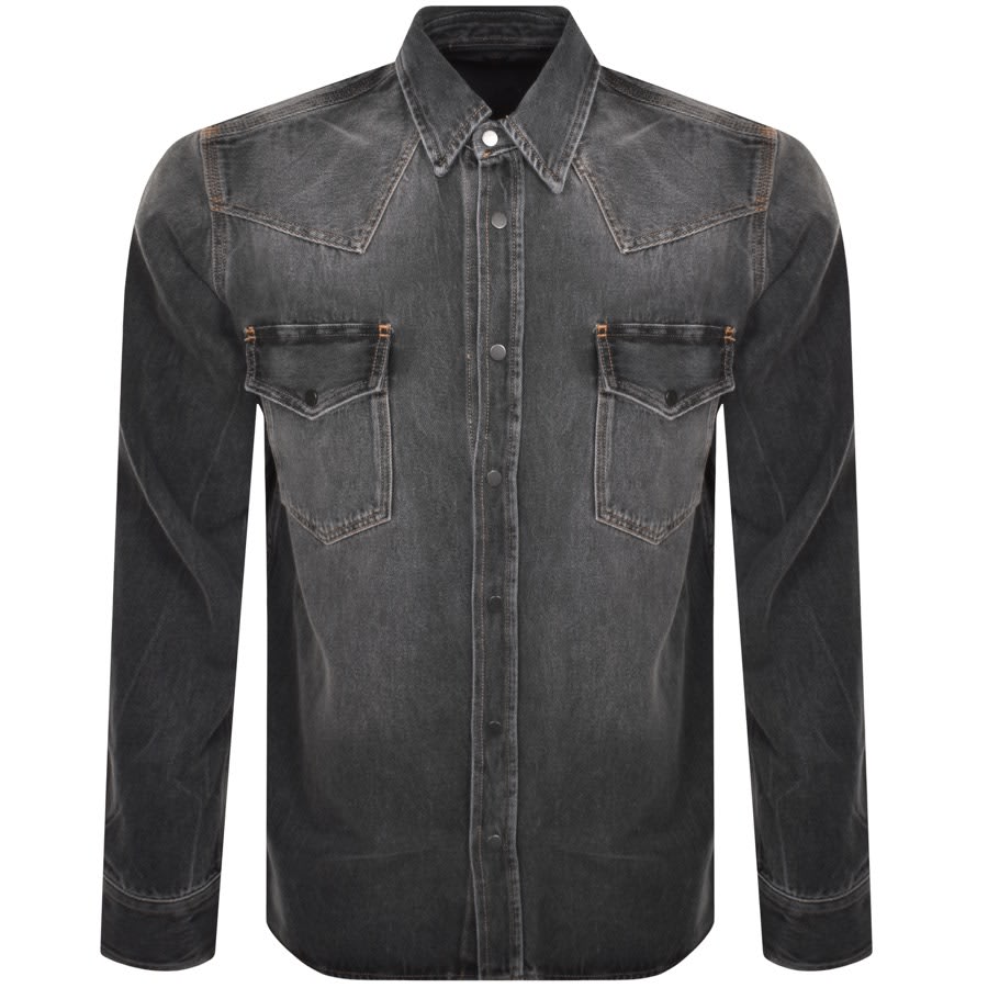 BOSS Lebop 2 Denim Overshirt Jacket Grey | Mainline Menswear